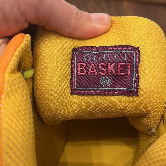 GUCCI Basket Sneaker in Multicolour Leather Effect Women’s EU 39/US 9 - Picture 6 of 9